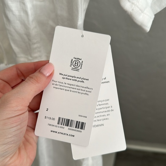 NWT Athleta Playa Wrap Dress White 2 - Picture 5 of 7